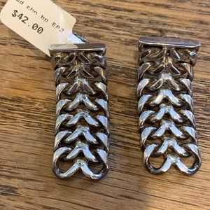 925 Silver Wide Chain Earrings